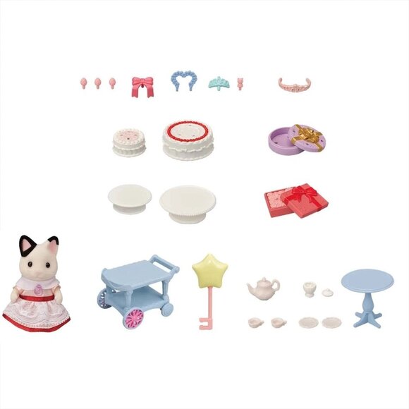 CALICO CRITTERS #CC1975 Tuxedo Cat Party Time Play Set NEW - Picture 4 of 8